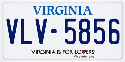 VA license plate VLV5856