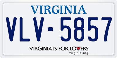 VA license plate VLV5857