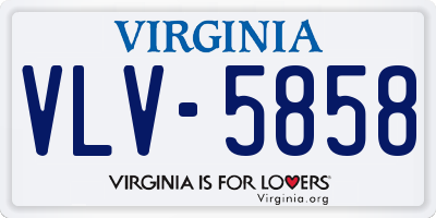 VA license plate VLV5858