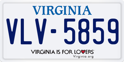 VA license plate VLV5859