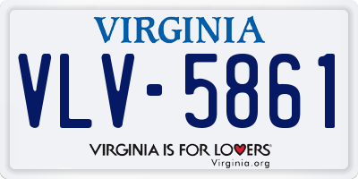 VA license plate VLV5861