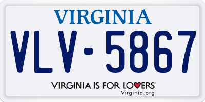 VA license plate VLV5867