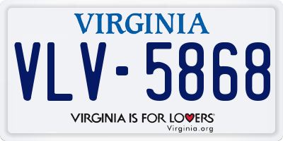 VA license plate VLV5868