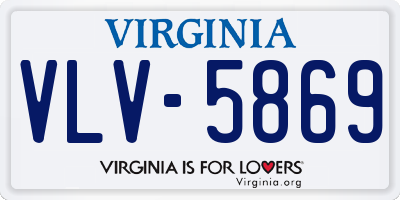 VA license plate VLV5869