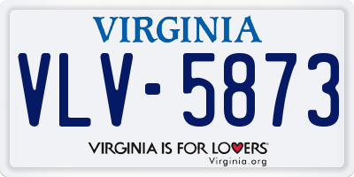 VA license plate VLV5873