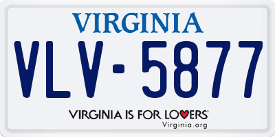 VA license plate VLV5877