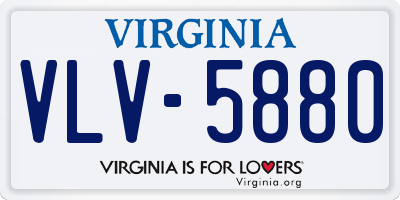 VA license plate VLV5880