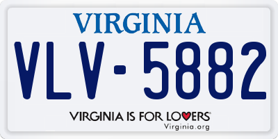 VA license plate VLV5882