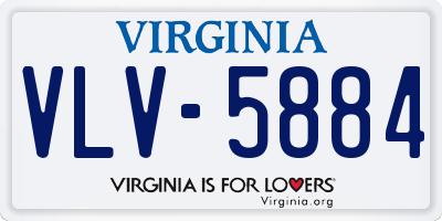 VA license plate VLV5884