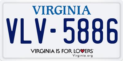 VA license plate VLV5886