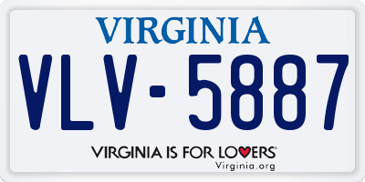 VA license plate VLV5887