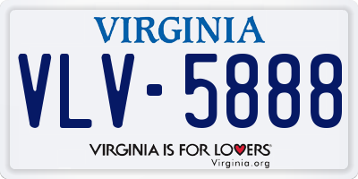 VA license plate VLV5888