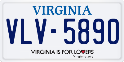 VA license plate VLV5890