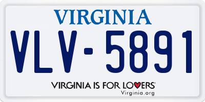 VA license plate VLV5891