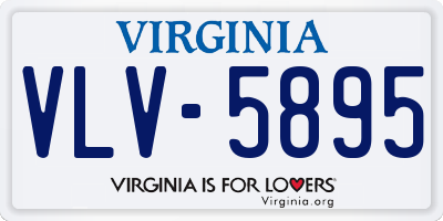 VA license plate VLV5895