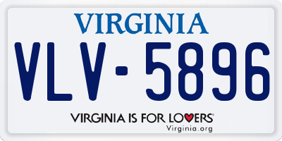 VA license plate VLV5896