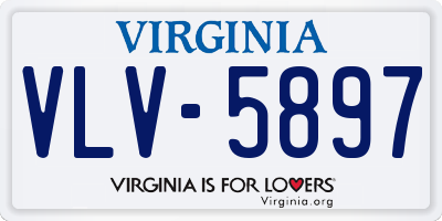 VA license plate VLV5897