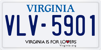 VA license plate VLV5901