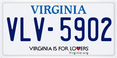 VA license plate VLV5902