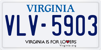 VA license plate VLV5903