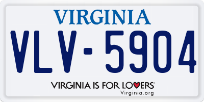 VA license plate VLV5904