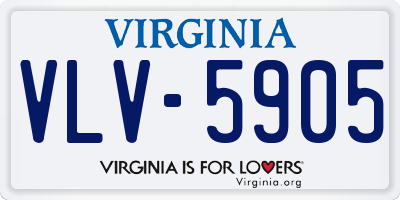 VA license plate VLV5905