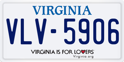 VA license plate VLV5906