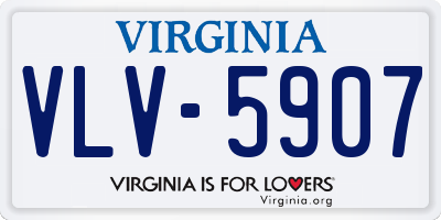 VA license plate VLV5907