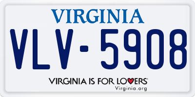 VA license plate VLV5908