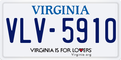 VA license plate VLV5910