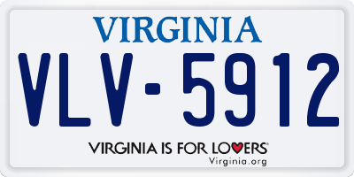 VA license plate VLV5912