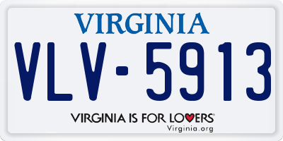 VA license plate VLV5913