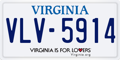 VA license plate VLV5914