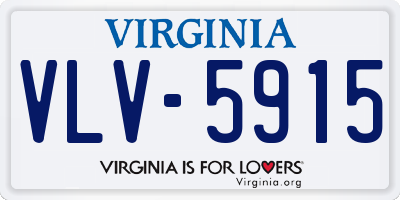 VA license plate VLV5915