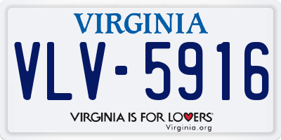 VA license plate VLV5916