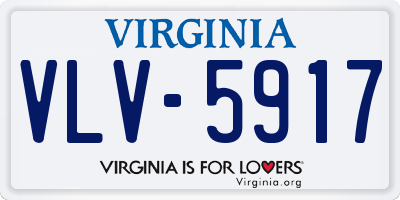 VA license plate VLV5917