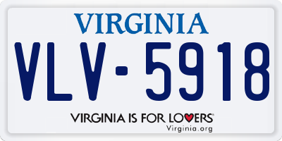 VA license plate VLV5918