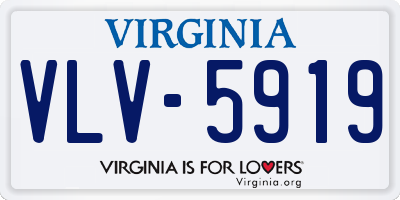 VA license plate VLV5919