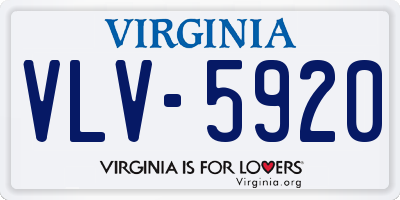 VA license plate VLV5920