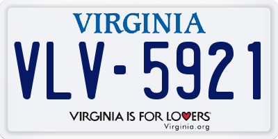 VA license plate VLV5921