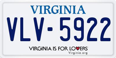 VA license plate VLV5922