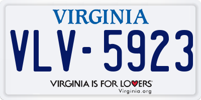 VA license plate VLV5923