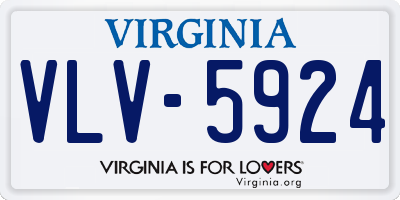 VA license plate VLV5924