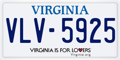 VA license plate VLV5925