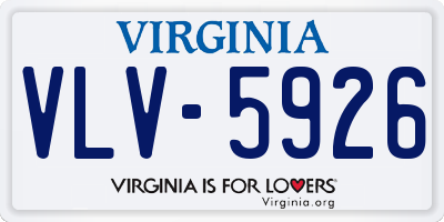 VA license plate VLV5926