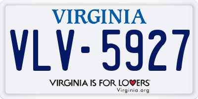 VA license plate VLV5927