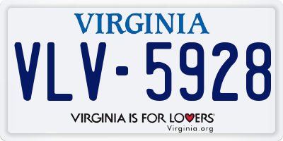 VA license plate VLV5928