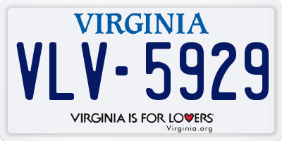 VA license plate VLV5929