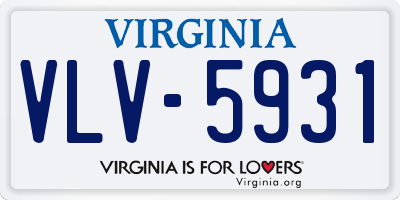 VA license plate VLV5931