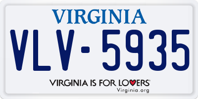 VA license plate VLV5935